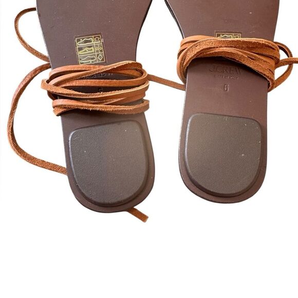 J.Crew Carsen made-in-Italy lace-up sandals in leather 6 - Picture 4 of 5
